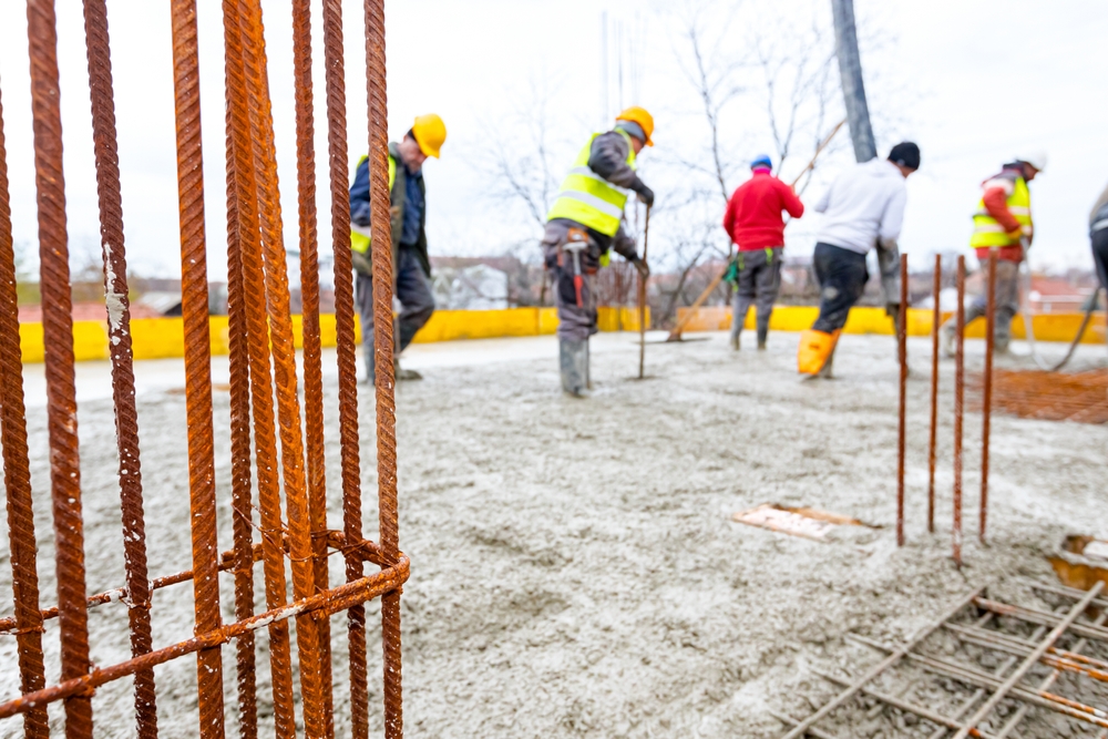 Close,Up,Shot,Of,Built-in,Rusty,Steel,Bars,,Concrete,Reinforcement